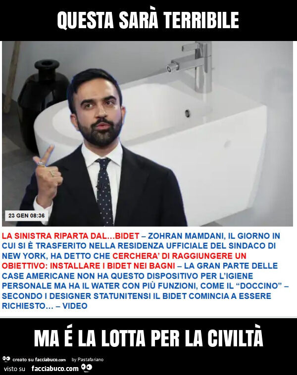 Questa sarà terribile ma é la lotta per la civiltà