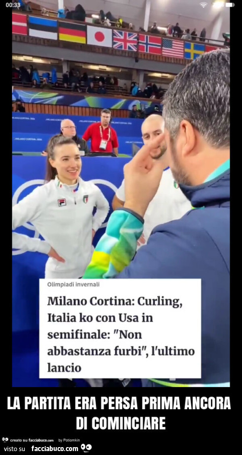 La partita era persa prima ancora di cominciare