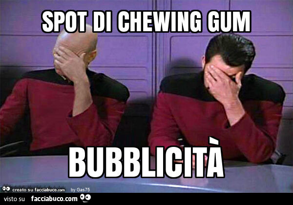 Spot di chewing gum bubblicità