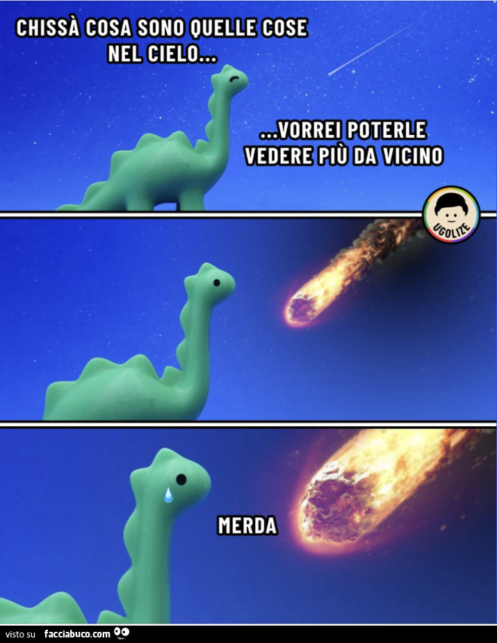 Chissà cosa sono quelle cose nel cielo… vorrei poterle vedere più da vicino. Merda