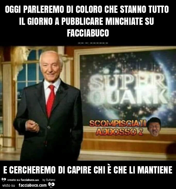 Oggi parleremo di coloro che stanno tutto il giorno a pubblicare minchiate su facciabuco e cercheremo di capire chi è che li mantiene