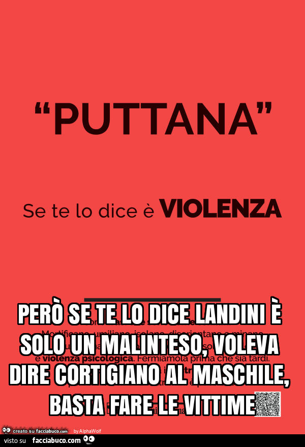 Però se te lo dice landini è solo un malinteso, voleva dire cortigiano al maschile, basta fare le vittime