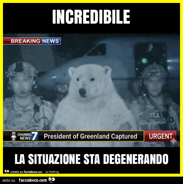 Incredibile la situazione sta degenerando