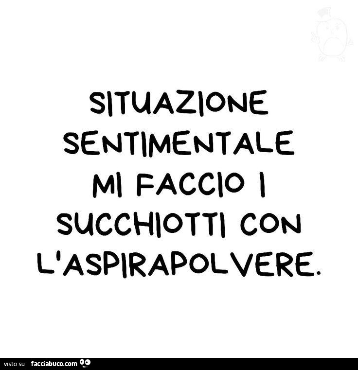Situazione sentimentale mi faccio i succhiotti con l'aspirapolvere