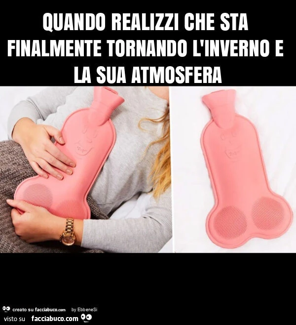 Quando realizzi che sta finalmente tornando l'inverno e la sua atmosfera
