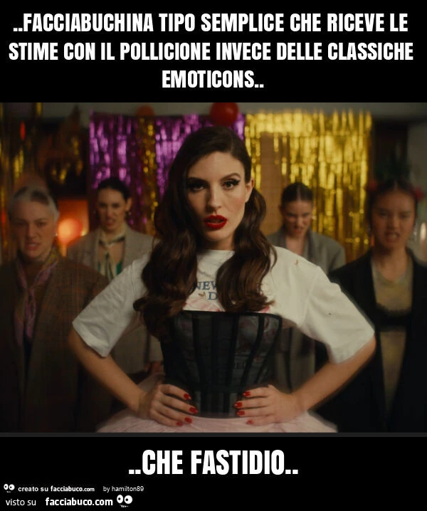 Facciabuchina tipo semplice che riceve le stime con il pollicione invece delle classiche emotions&hellip; che fastidio