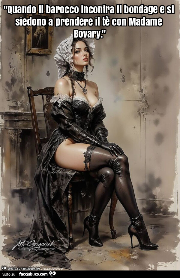 "quando il barocco incontra il bondage e si siedono a prendere il tè con madame bovary. "