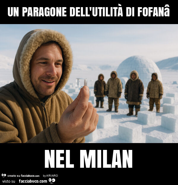 Un paragone dell'utilità di fofanâ nel milan