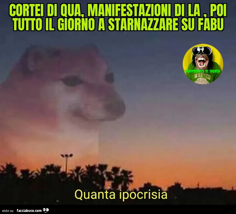 Cortei di qua manifestazioni di la poi tutto il giorno a starnazzare su fabu