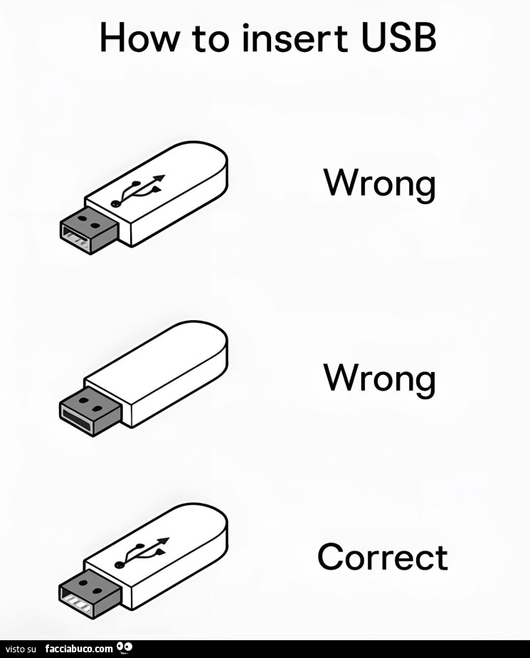 How to insert usb