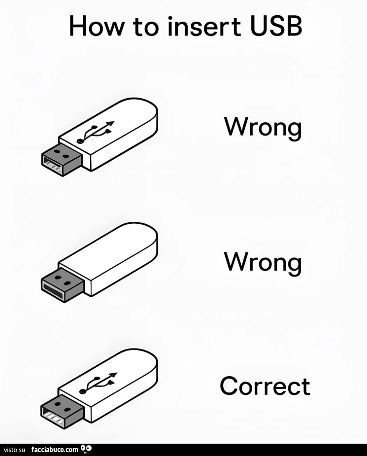 How to insert usb