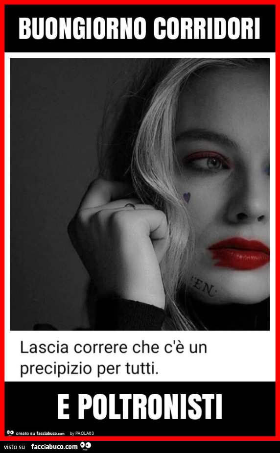 Buongiorno corridori e poltronisti