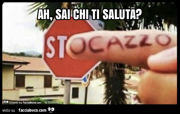 Ah, sai chi ti saluta?