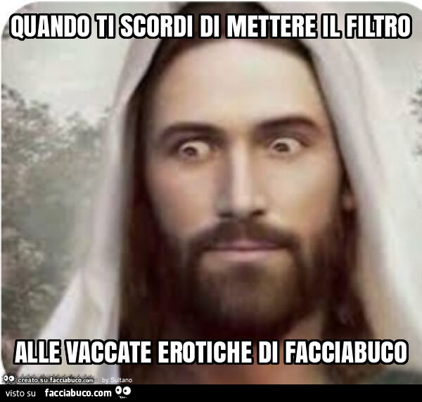 Quando ti scordi di mettere il filtro alle vaccate erotiche di facciabuco
