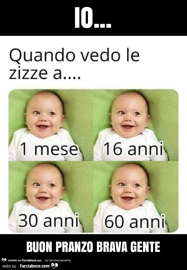 Io… buon pranzo brava gente