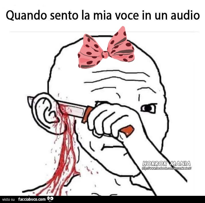 Quando sento la mia voce in un audio