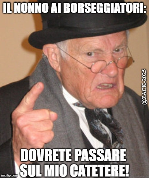 Il nonno ai borseggiatori: dovrete passare sul mio catetere