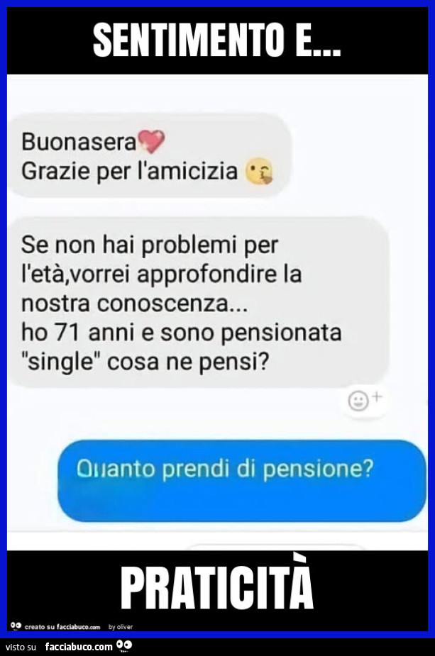 Sentimento e&hellip; praticità