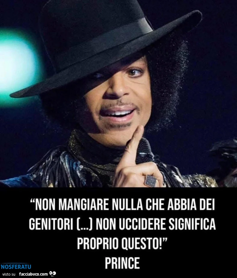 Non mangiare nulla che abbia dei genitori