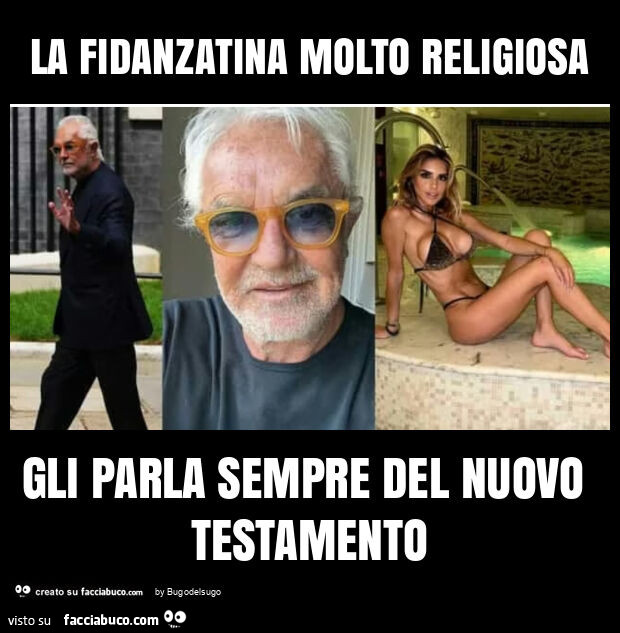 La fidanzatina molto religiosa gli parla sempre del nuovo testamento