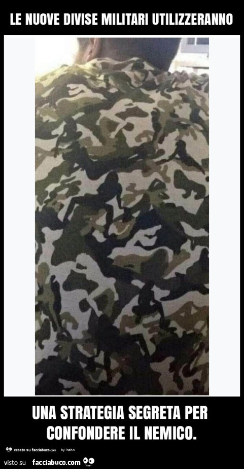 Le nuove divise militari utilizzeranno una strategia segreta per confondere il nemico