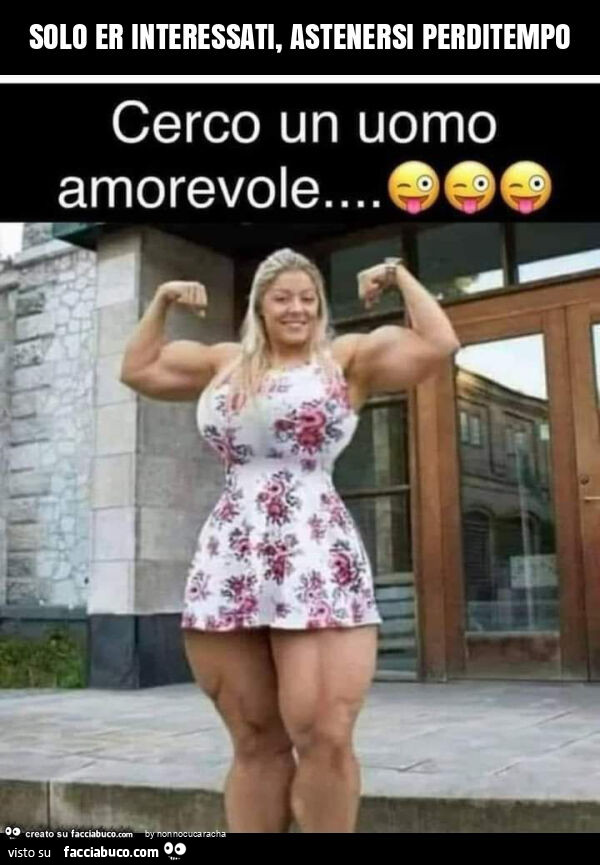 Solo er interessati, astenersi perditempo