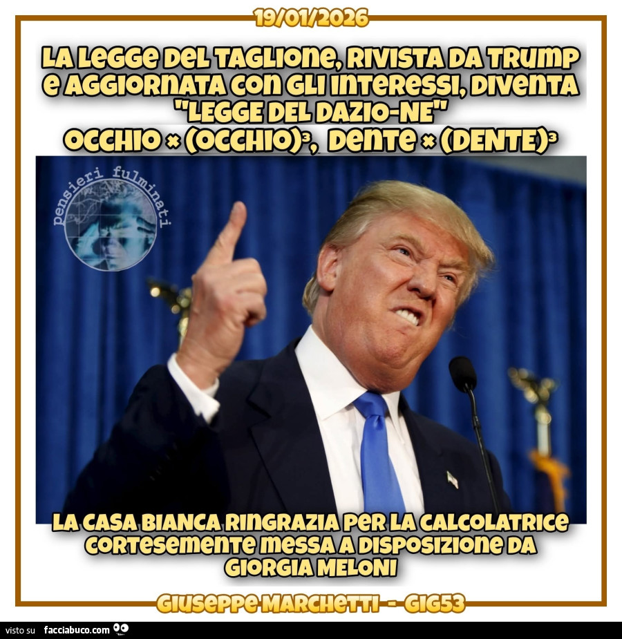 Legge del taglione trump dazio