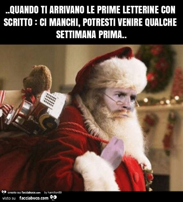 Quando ti arrivano le prime letterine con scritto: ci manchi, potresti venire qualche settimana prima