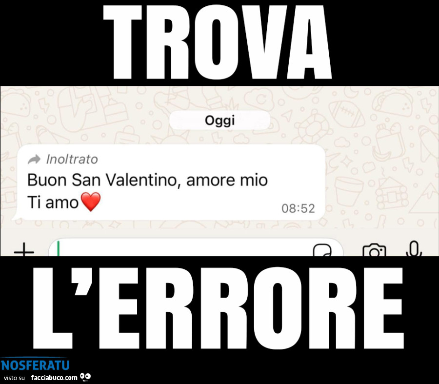 TROVA L'ERRORE