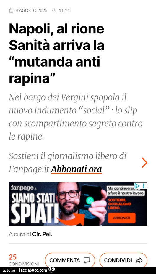 Napoli, al rione sanità arriva la mutanda anti rapina