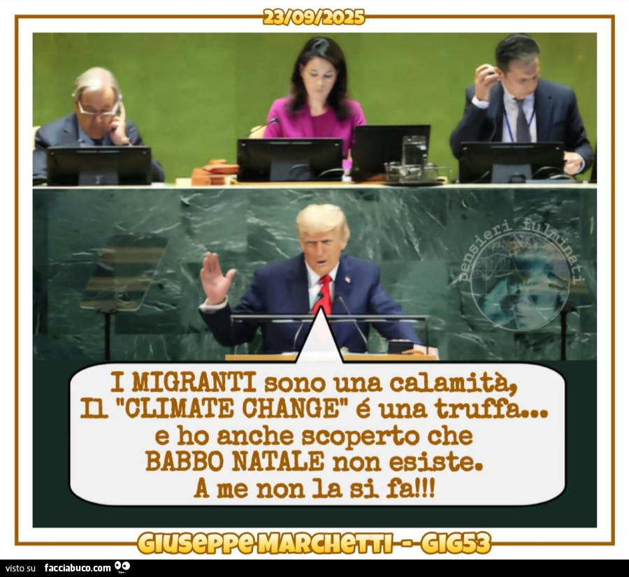 Trump cambiamento climatico babbo natale