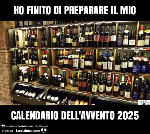 Ho finito di preparare il mio calendario dell'avvento 2025
