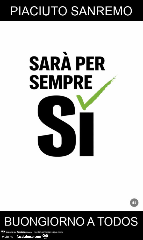 Piaciuto sanremo buongiorno a todos
